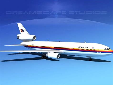 Douglas Dc 10 United 1 3d Model