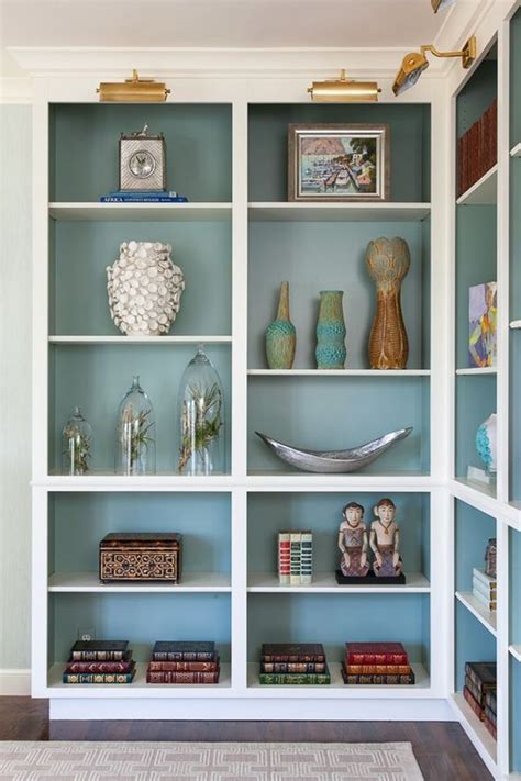 Creative Bookshelf Styling And Layering Tricks Painted Back