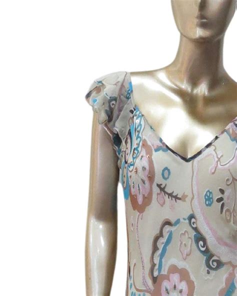 Nude Floral Patchwork Maxi Dress With Flutter Sleeves Afandee Lebanon