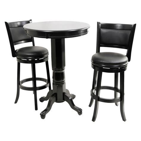 Boraam Augusta Piece Pub Table Set Black Sandthru Perfect For The