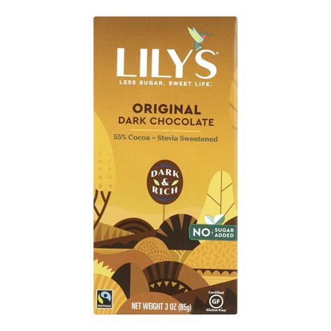 Lily S Original Dark Chocolate Bar 3 Oz