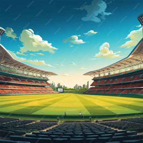 Premium AI Image | The Captivating World of Cricket Stadium Backgrounds