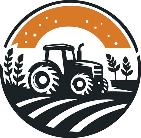 tractor agriculture logo template vector  vector art  vecteezy