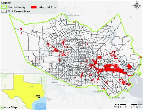 Map Of Harris County In Texas And Its 786 Census Tracts 2018 The