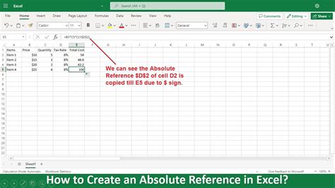 How To Create An Absolute Cell Reference In Excel Spreadsheets Expert