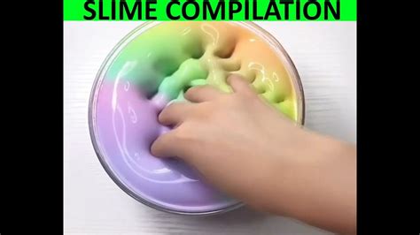 Slime Compilation Relaxing And Oddly Satisfying Asmr Video Slime Poking Youtube