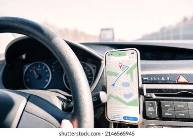 Gps Navigation Map System Global Positioning Stock Photo 2146565945