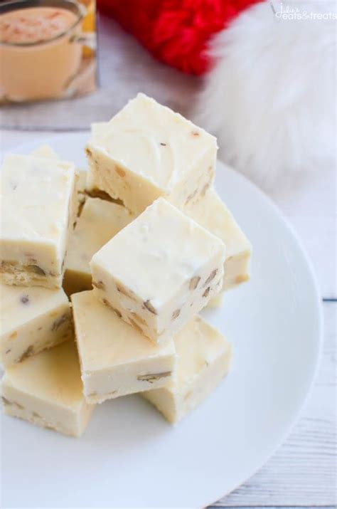 Eggnog Fudge ~ This Quick Easy And Delicious Fudge Recipe Is Loaded With Eggnog And Walnuts