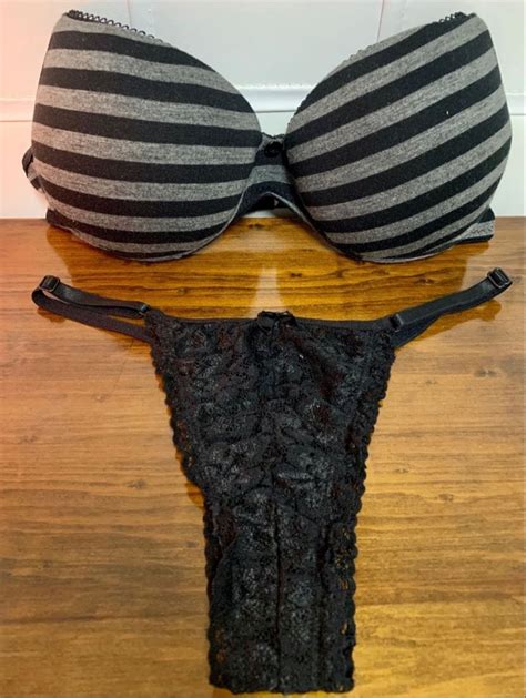 Kit Calcinha E Suti Listrado Lingerie Feminina Lutestil Nunca Usado Enjoei