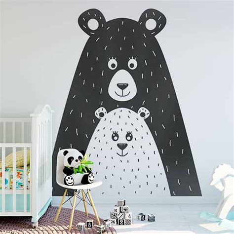 Adesivo Murale Orso E Cucciolo Per Bambini