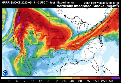 Smoke And Air Quality Maps For September 17 2020 Wildfire Today