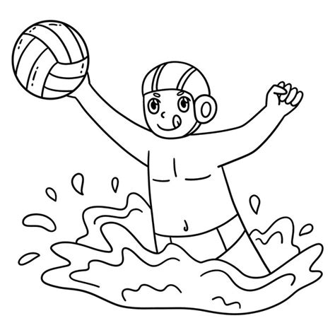 Premium Vector Water Polo Player Intercepting The Ball Isolated