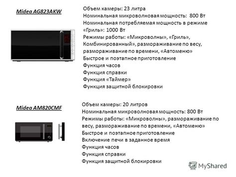 Презентация на тему: "Midea AG820CFB Объем камеры: 20 литров ...