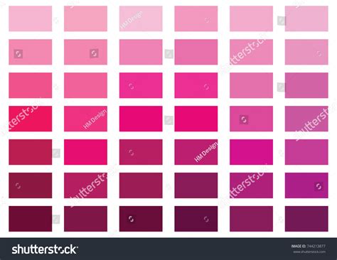 shades  pink color chart  names