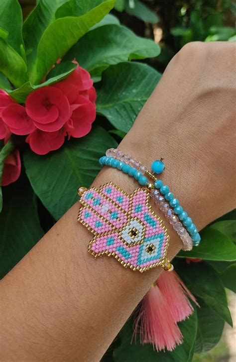 Pulsera Con Mano De F Tima Miyuki Bisuteria Pulseras Hacer Pulseras