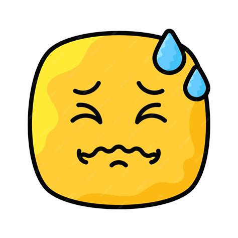 premium vector painful expression trendy icon  pain emoji editable