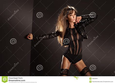 Brunette Beauty Posing Stock Image Image Of Hair Makeup 40650601