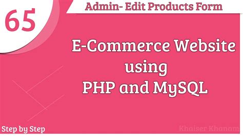 E Commerce Website Using Php And Mysql Admin Edit Product Form