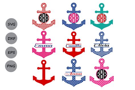 Anchor Monogram Svg Graphic By Cosmosfineart Creative Fabrica