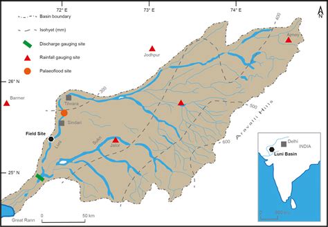 Luni River Map