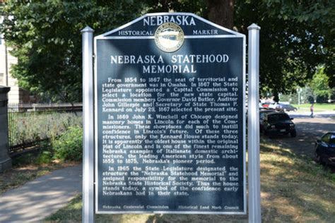 Marker Monday Nebraska Statehood Memorial Nebraska State Historical