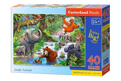 CASTORLAND Puzzle 40el Maxi Jungle Animals Zwierzęta z Dżungli