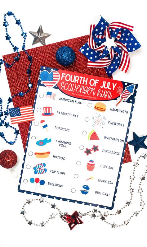 FREE Fourth of July Scavenger Hunt Printable Game