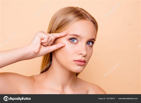 Pretty Charming Cute Nude Natural Girl Thinking About Tighte Stock Photo By Deagreez