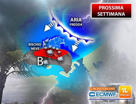 Meteo Prossima Settimana da Lunedì un Ciclone porterà Pioggia Vento