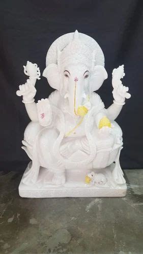 Makrana White Marble Lord Ganesha Statue At Rs Marble Ganesh