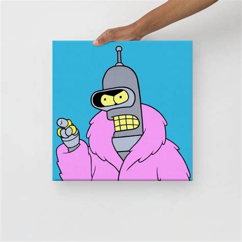 Futurama Inspired Pop Art Hand Painted Pop Art Acrylic On Canvas Etsy