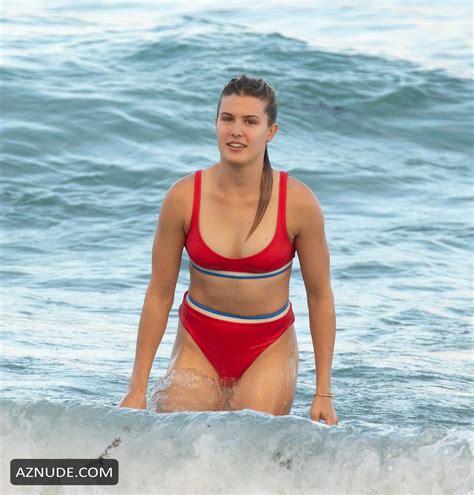 Genie Bouchard Sexy In A Red Bikini On The Beach In Miami AZNude
