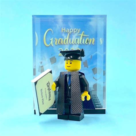 Custom Minifigure Graduate Male Black Suit Mocsrus