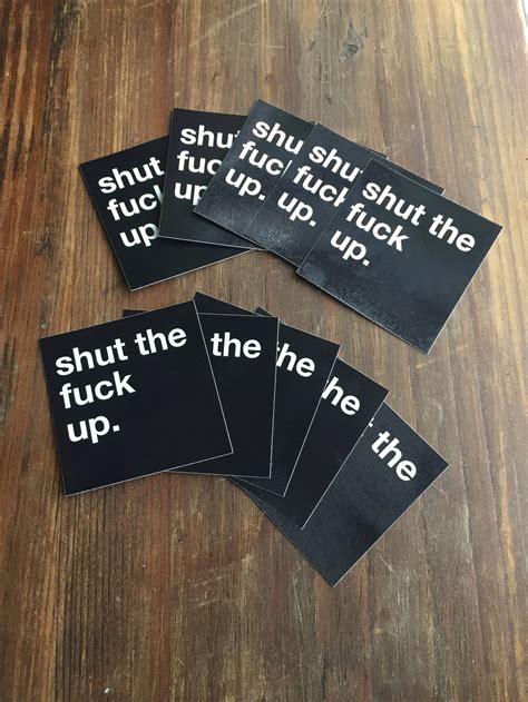Set Of Shut The Fuck Up Stickers Etsy