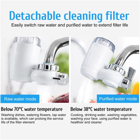 Aomota Faucet Water Filter For Kitchen Sink Or Bathroom Mount Filtration Tap Purifier （white