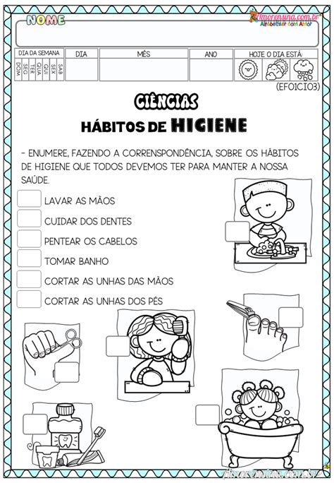 Atividade De Ciencias 1 Ano Higiene - Higiene pessoal atividades de ciÊncias 1º ano – Artofit