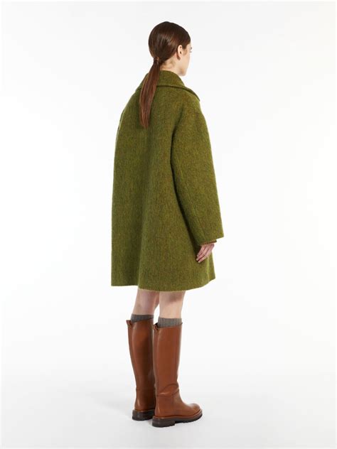 Wool Alpaca And Mohair Coat Green Weekend Max Mara