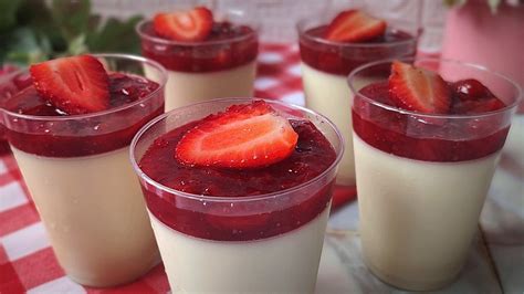 Panna Cotta De Fresas Cremosa Y Deliciosa Youtube