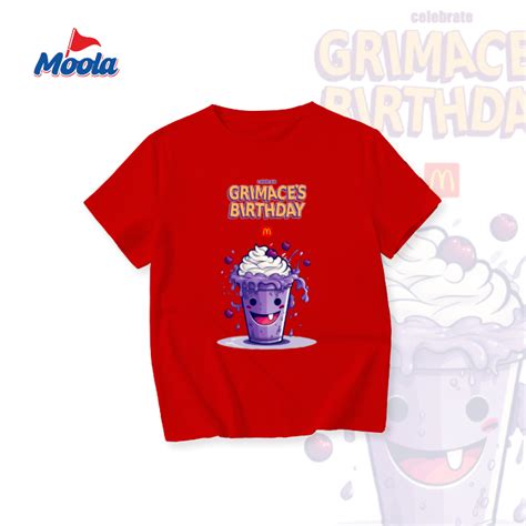 Moola Cloth Kaos Anak Baju Tema Kartun Grimace Shake Tambah Foto Dan