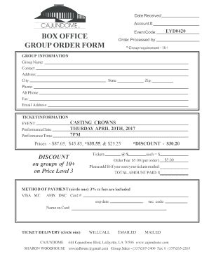 Fillable Online D2h3jg2922nvgs Cloudfront BOX OFFICE GROUP ORDER FORM