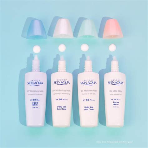 jual skin aqua uv sunscreen sunblock series spf toneup essence
