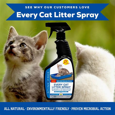 Litter Spray Powder Deodorizer With Free Every Cat Litter Spray And Odor