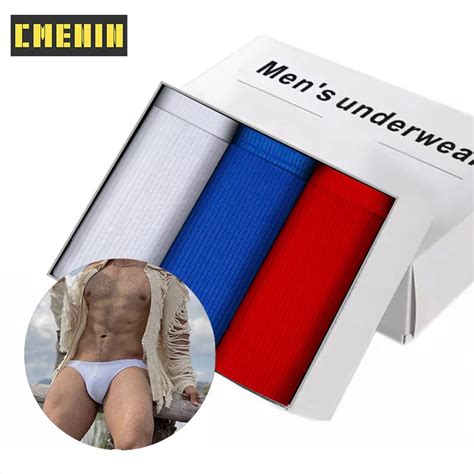 CMENIN Culotte Taille Basse En Coton Pour Hommes Jockstrap Micro String Gay Sous V Tements Sexy