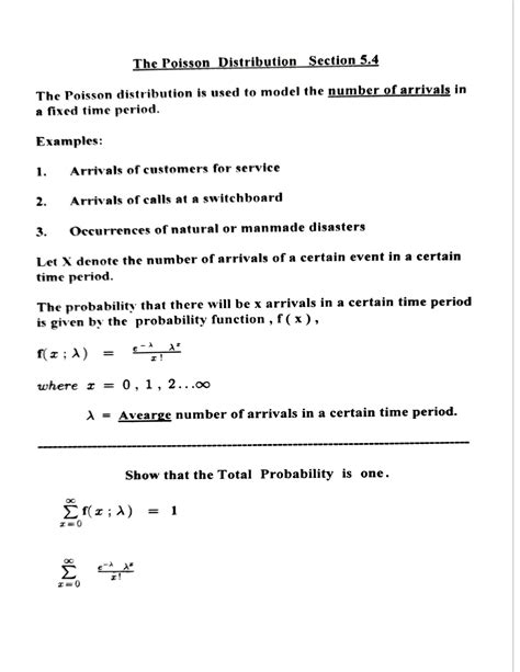 SOLUTION: Poisson distribution examples and computation - Studypool