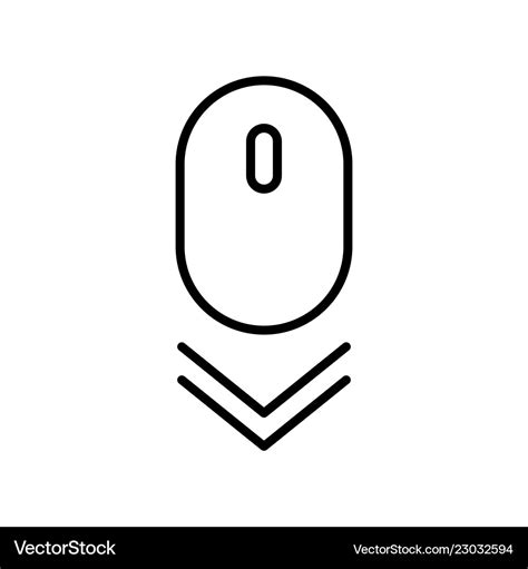 Scroll down icon scrolling symbol for web design Vector Image