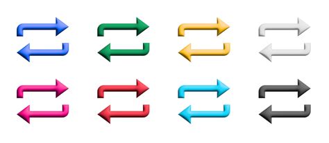 loop icon set, colored symbols graphic elements 16617467 PNG