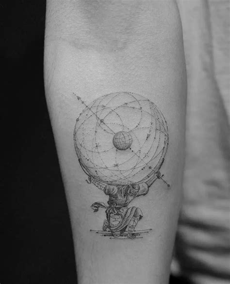 Atlas Holding The World Simple Tattoo - TATTOOGOTO