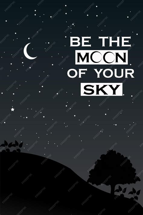 Premium Vector | Night quote typography on night illustration night ...