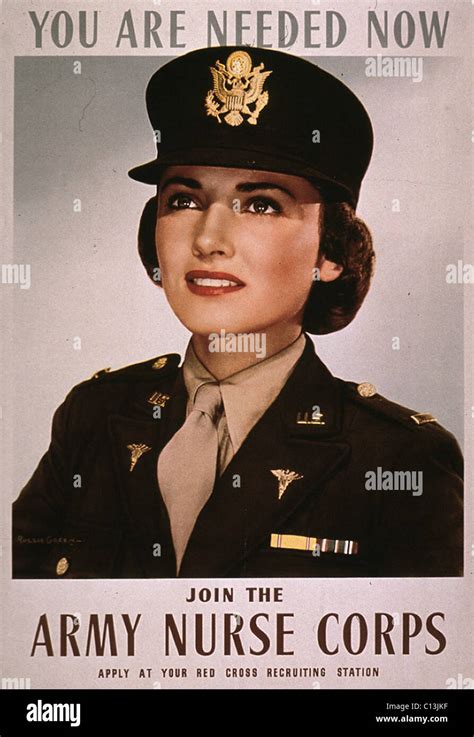 Join The Army Nurse Corps 1943 Recruiting Poster For Us Army Nurses