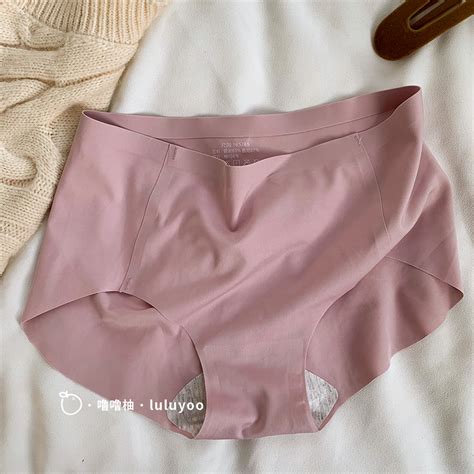 Ice Compress Essence Ice Silk Underwear Women S Ultra Thin Nude Feel Seamless Love Peach